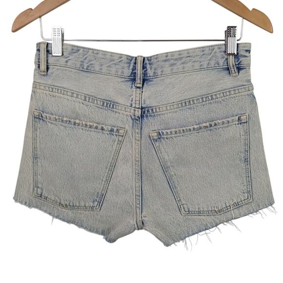 AllSaints Women's SZ 25 100% Cotton Cut-Off Shorts Light Wash Distressed - Picture 3 of 5